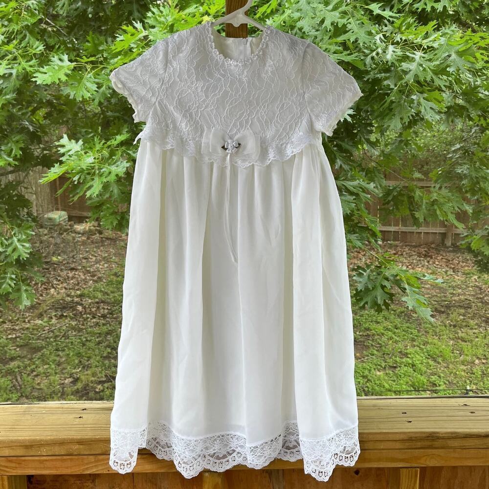 Jessica McClintock Vintage Girl's White Formal Dress Size 6